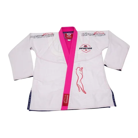Guerreiro Ultra Light BJJ Jiu Jitsu Gi - Preshrunk Fabric | WHITE & PINK