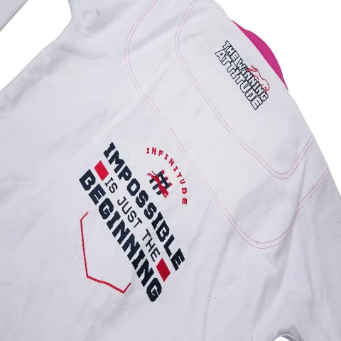 Guerreiro Ultra Light BJJ Jiu Jitsu Gi - Preshrunk Fabric | WHITE & PINK