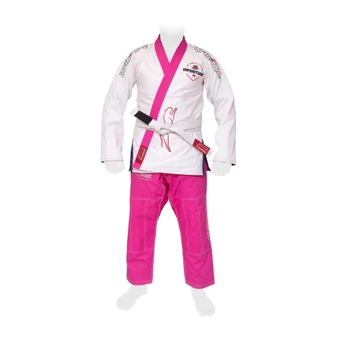 Guerreiro Ultra Light BJJ Jiu Jitsu Gi - Preshrunk Fabric | WHITE & PINK