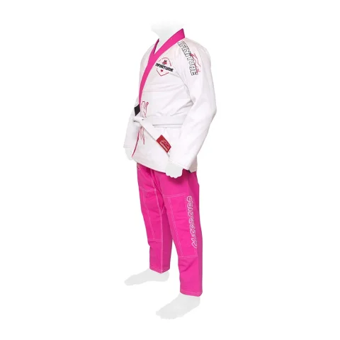 Guerreiro Ultra Light BJJ Jiu Jitsu Gi - Preshrunk Fabric | WHITE & PINK