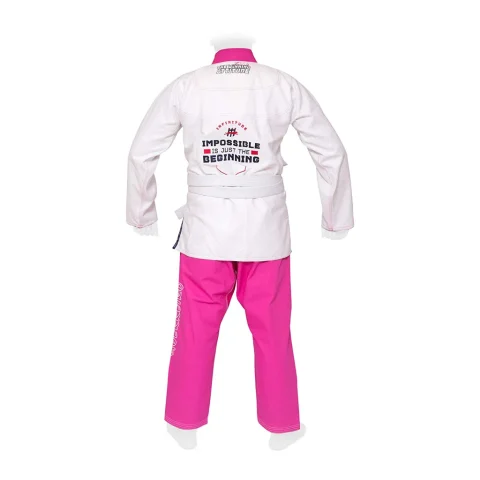 Guerreiro Ultra Light BJJ Jiu Jitsu Gi - Preshrunk Fabric | WHITE & PINK