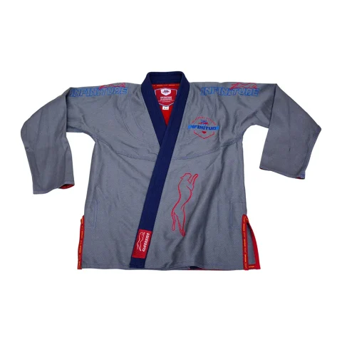 Guerreiro Ultra Light BJJ Jiu Jitsu Gi - Preshrunk Fabric | GRAY & BLUE