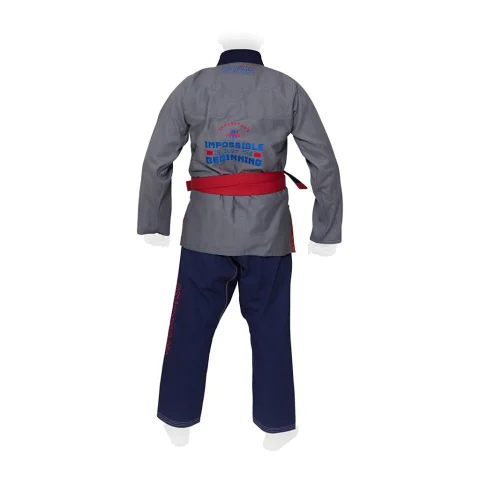 Guerreiro Ultra Light BJJ Jiu Jitsu Gi - Preshrunk Fabric | GRAY & BLUE