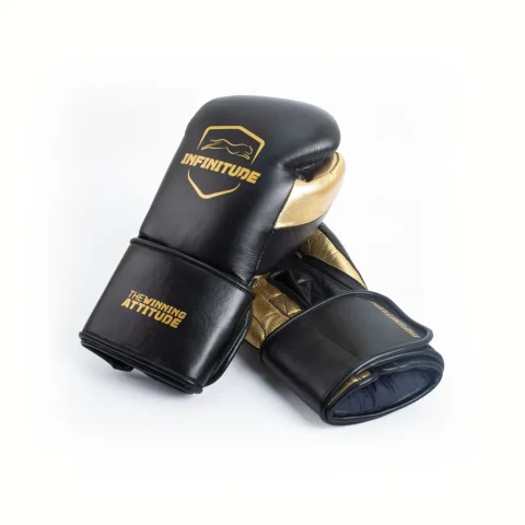 Harrier Pro - Hook & Loop Boxing Gloves | Gold & Black