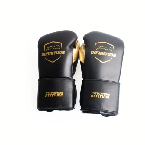 Harrier Pro - Hook & Loop Boxing Gloves | Gold & Black