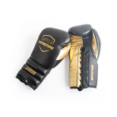Raptor Xtreme - Laceup Boxing Gloves | Black & Gold