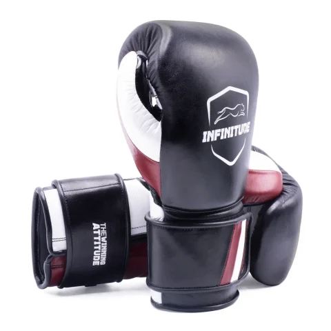 Raider Pro Boxing Gloves | Black & Maroon