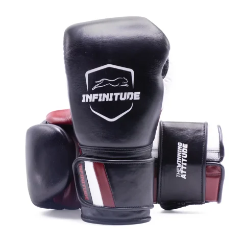 Raider Pro Boxing Gloves | Black & Maroon