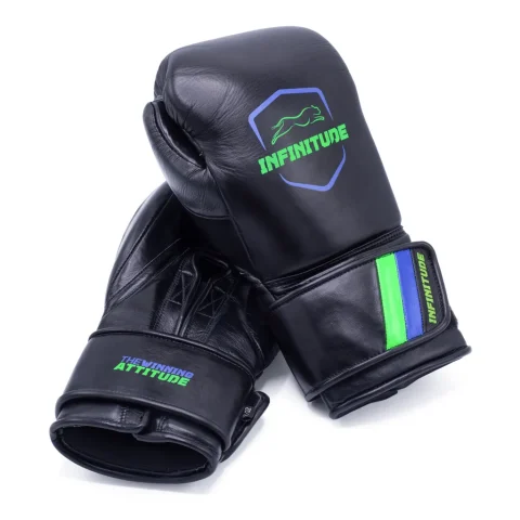 RAIDER PRO BOXING GLOVES | Black, Green & Blue