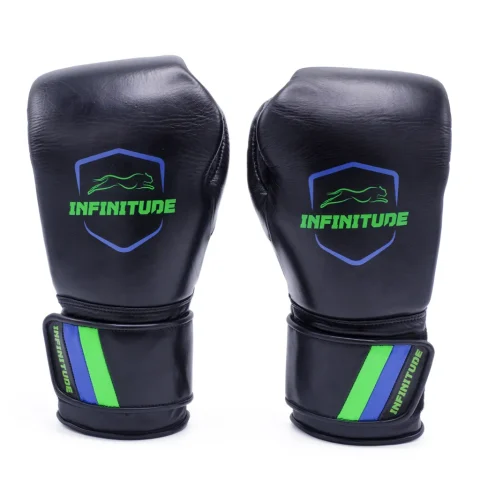 RAIDER PRO BOXING GLOVES | Black, Green & Blue