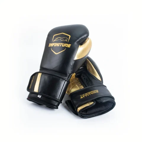 Raider Pro - Hook & Loop  Boxing Gloves | Black & Gold