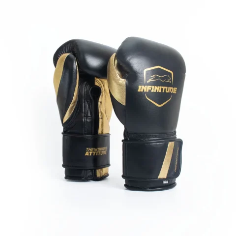 Raider Pro - Hook & Loop  Boxing Gloves | Black & Gold