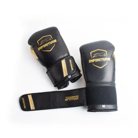 Raider Pro - Hook & Loop  Boxing Gloves | Black & Gold