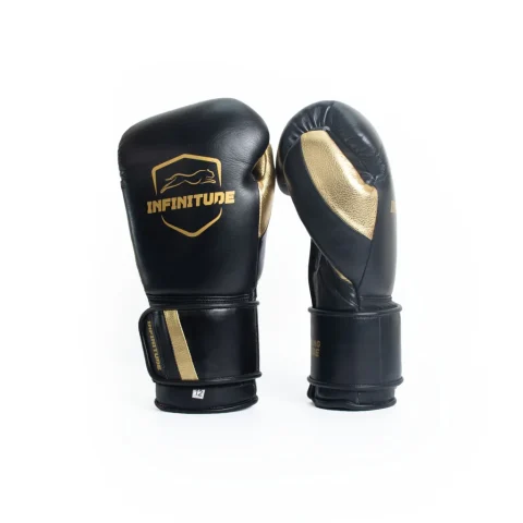 Raider Pro - Hook & Loop  Boxing Gloves | Black & Gold