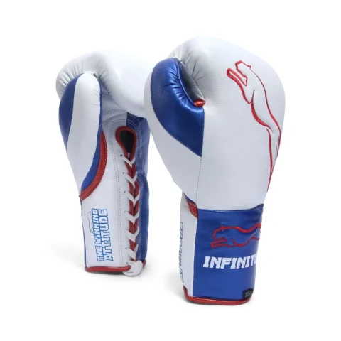 Stealth X2 Boxing Gloves | White & Blue