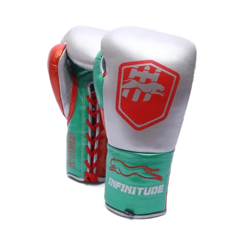 Stealth X2 Boxing Gloves | Silver & Green