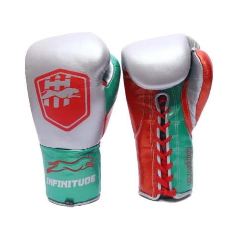 Stealth X2 Boxing Gloves | Silver & Green