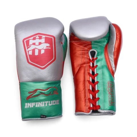 Stealth X2 Boxing Gloves | Silver & Green