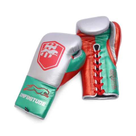 Stealth X2 Boxing Gloves | Silver & Green