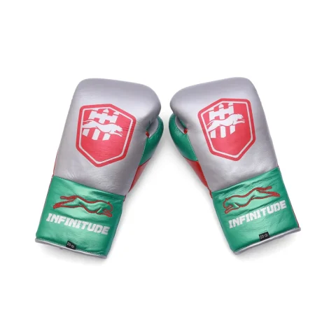 Stealth X2 Boxing Gloves | Silver & Green
