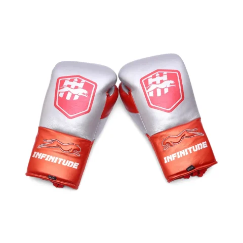 Stealth X2 Boxing Gloves | Silver & Red