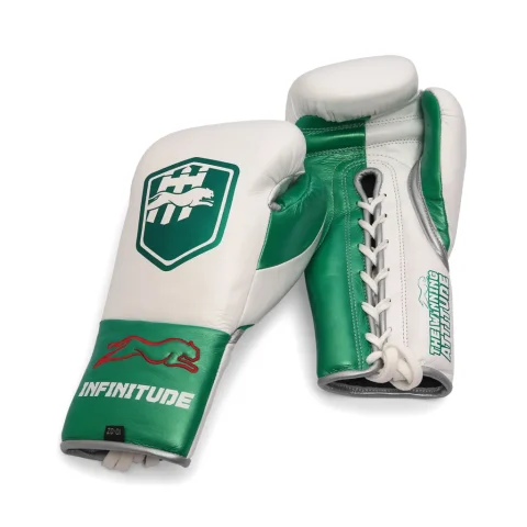 Stealth X2 Boxing Gloves | White & Green