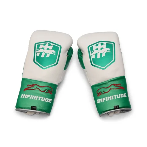 Stealth X2 Boxing Gloves | White & Green