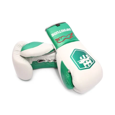 Stealth X2 Boxing Gloves | White & Green