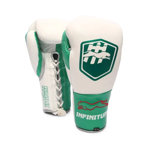 Stealth X2 Boxing Gloves | White & Green