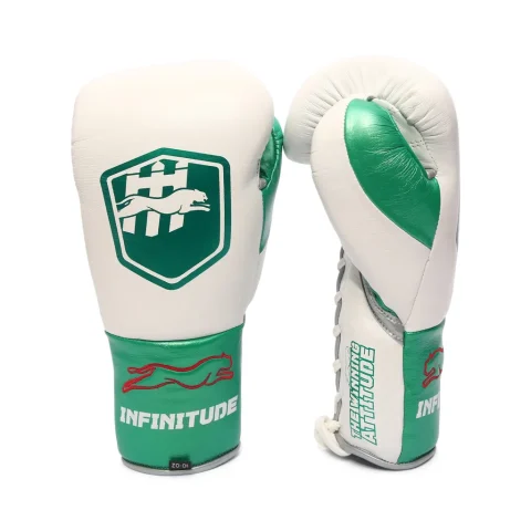 Stealth X2 Boxing Gloves | White & Green