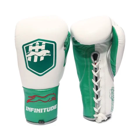 Stealth X2 Boxing Gloves | White & Green
