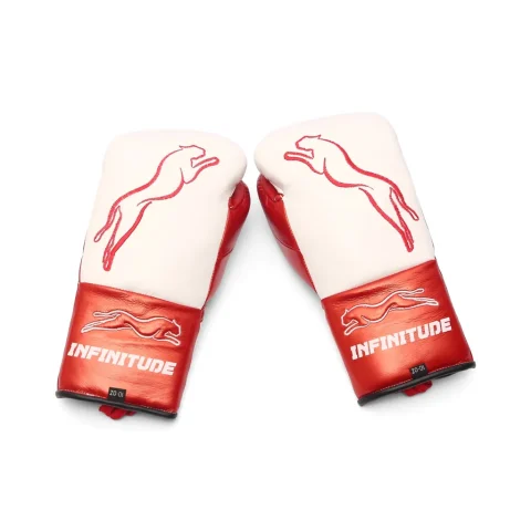 Stealth X2 Boxing Gloves | White & Red
