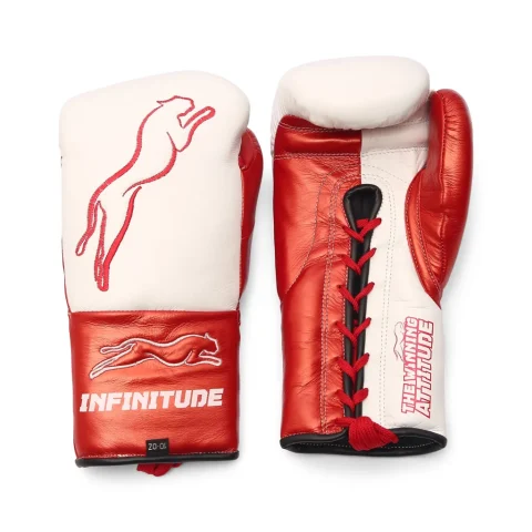 Stealth X2 Boxing Gloves | White & Red