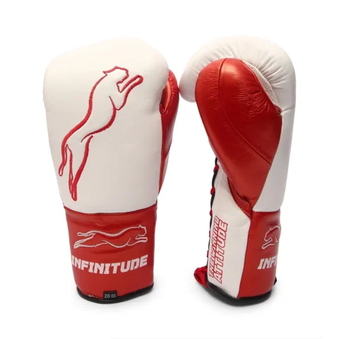 Stealth X2 Boxing Gloves | White & Red