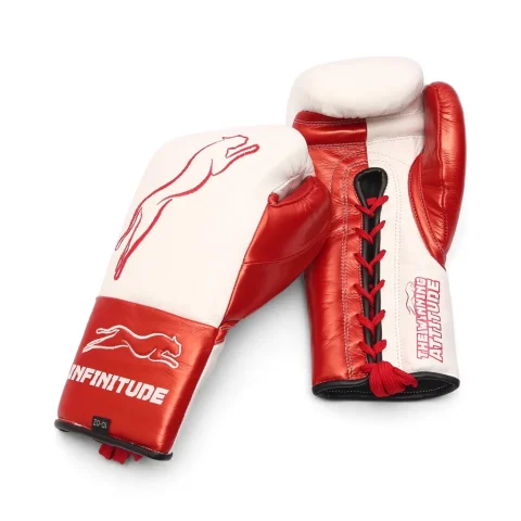 Stealth X2 Boxing Gloves | White & Red