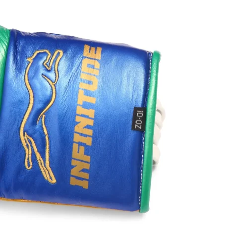 Stealth X2 Boxing Gloves | Green, Blue & Gold
