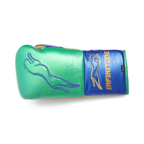 Stealth X2 Boxing Gloves | Green, Blue & Gold