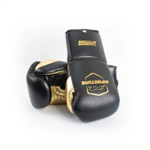 Stealth X2 - Laceup Boxing Gloves | Gold & Black
