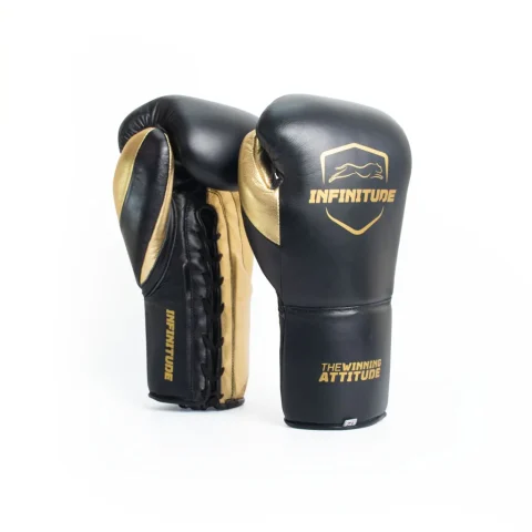 Stealth X2 - Laceup Boxing Gloves | Gold & Black