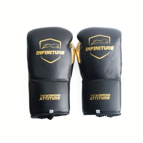 Stealth X2 - Laceup Boxing Gloves | Gold & Black