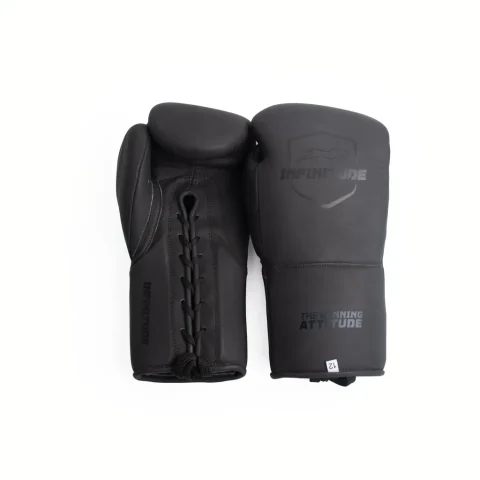 Stealth X2 Laceup Boxing Gloves | Matte Black