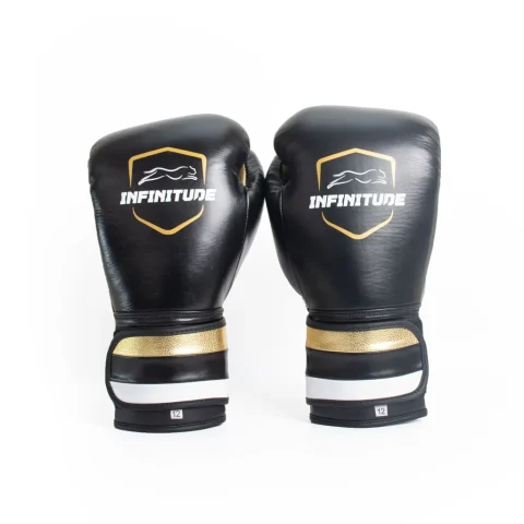 Velocity Pro Sparring Gloves | Black & Gold Hook & Loop