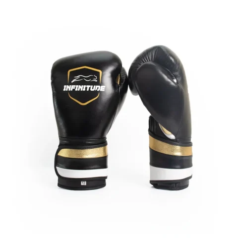 Velocity Pro Sparring Gloves | Black & Gold Hook & Loop