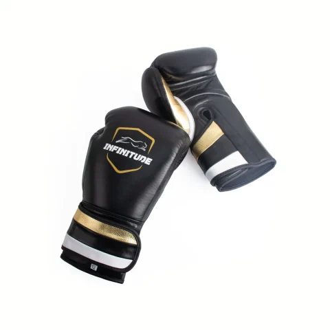 Velocity Pro Sparring Gloves | Black & Gold Hook & Loop