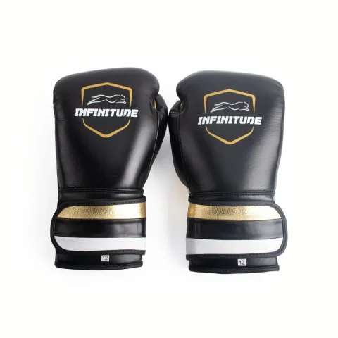 Velocity Pro Sparring Gloves | Black & Gold Hook & Loop