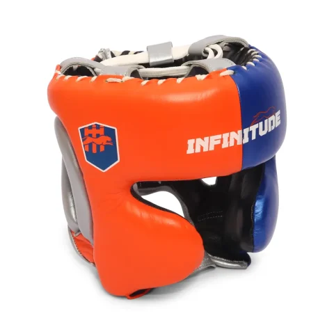 Armor P2 Head Guard | Orange, Blue & Silver