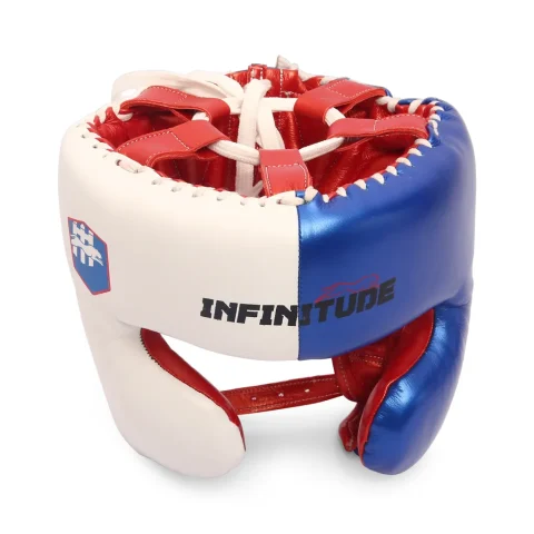 Armor P2 Head Guard | White, Blue & Red