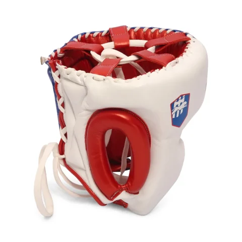 Armor P2 Head Guard | White, Blue & Red