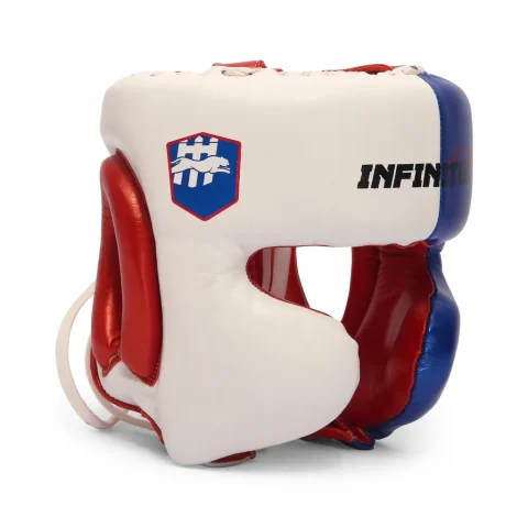 Armor P2 Head Guard | White, Blue & Red