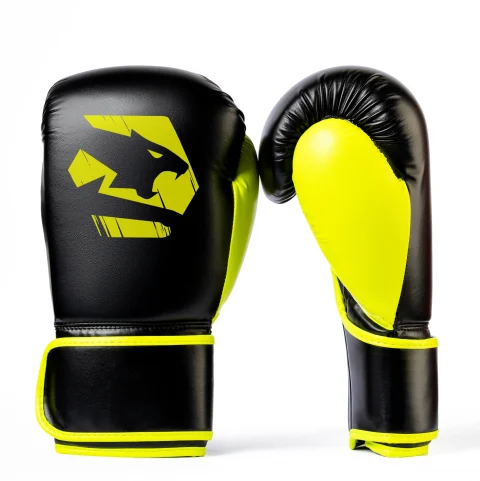 Veloce Fury Boxing Gloves - Black/Yellow